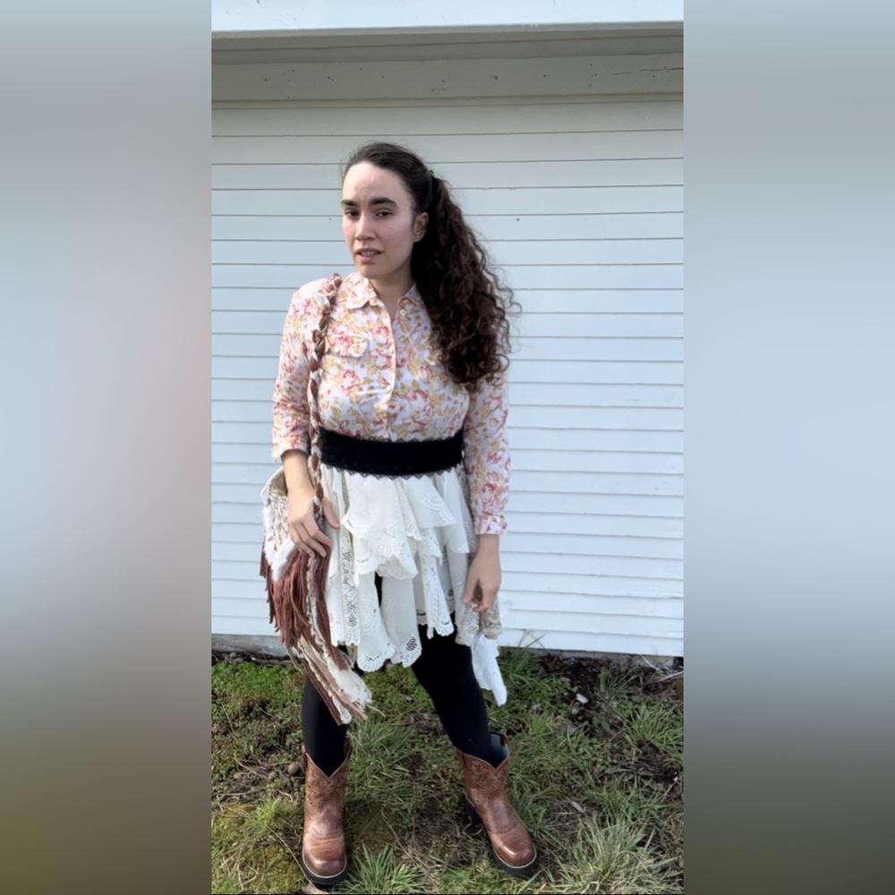 romantic Boho Rose Duster - Women's M | L